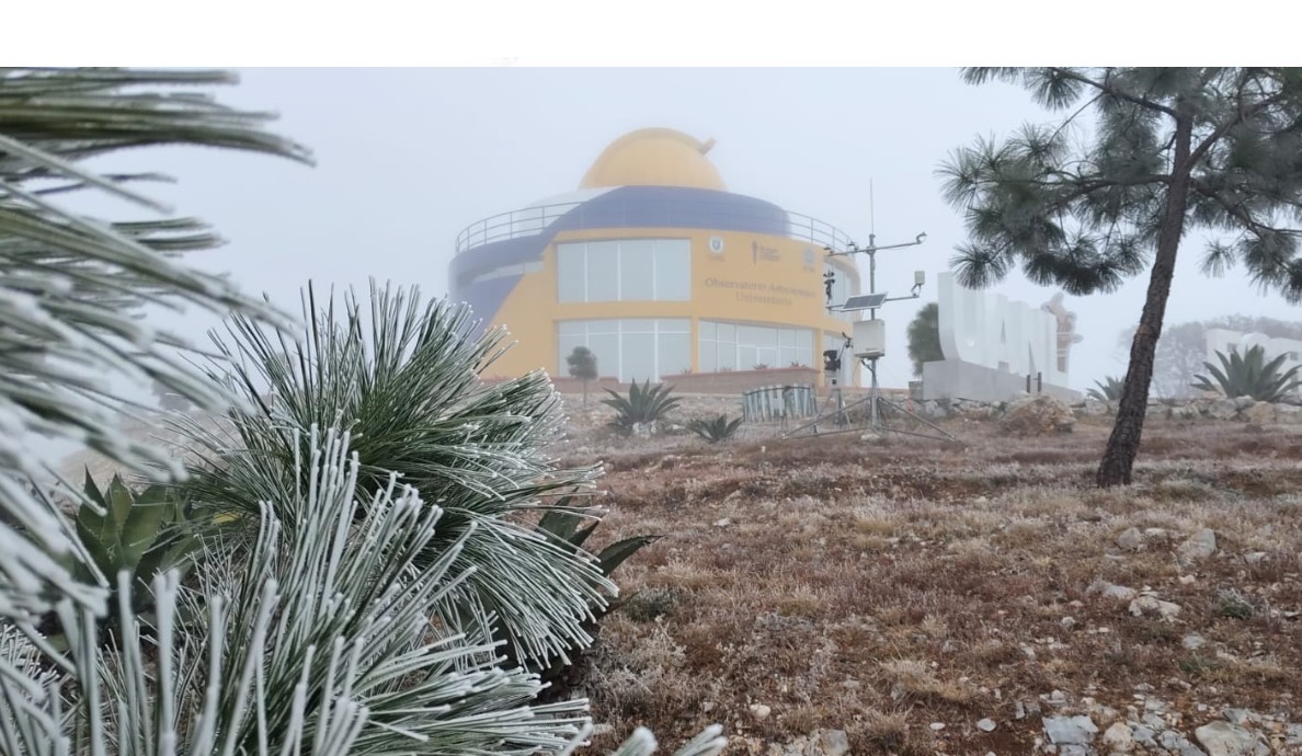 Llega el aguanieve al Observatorio Astronómico Universitario